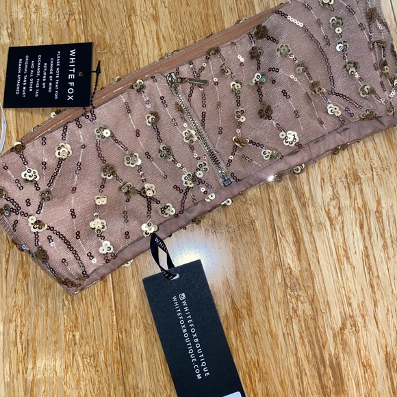 SOLD NWT - White Fox Mesh Sequin Set - Picture 3 of 5